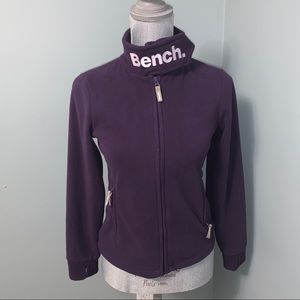 BENCH purple full zip long sleeve cozy sweater youth size 11/12 zip up
